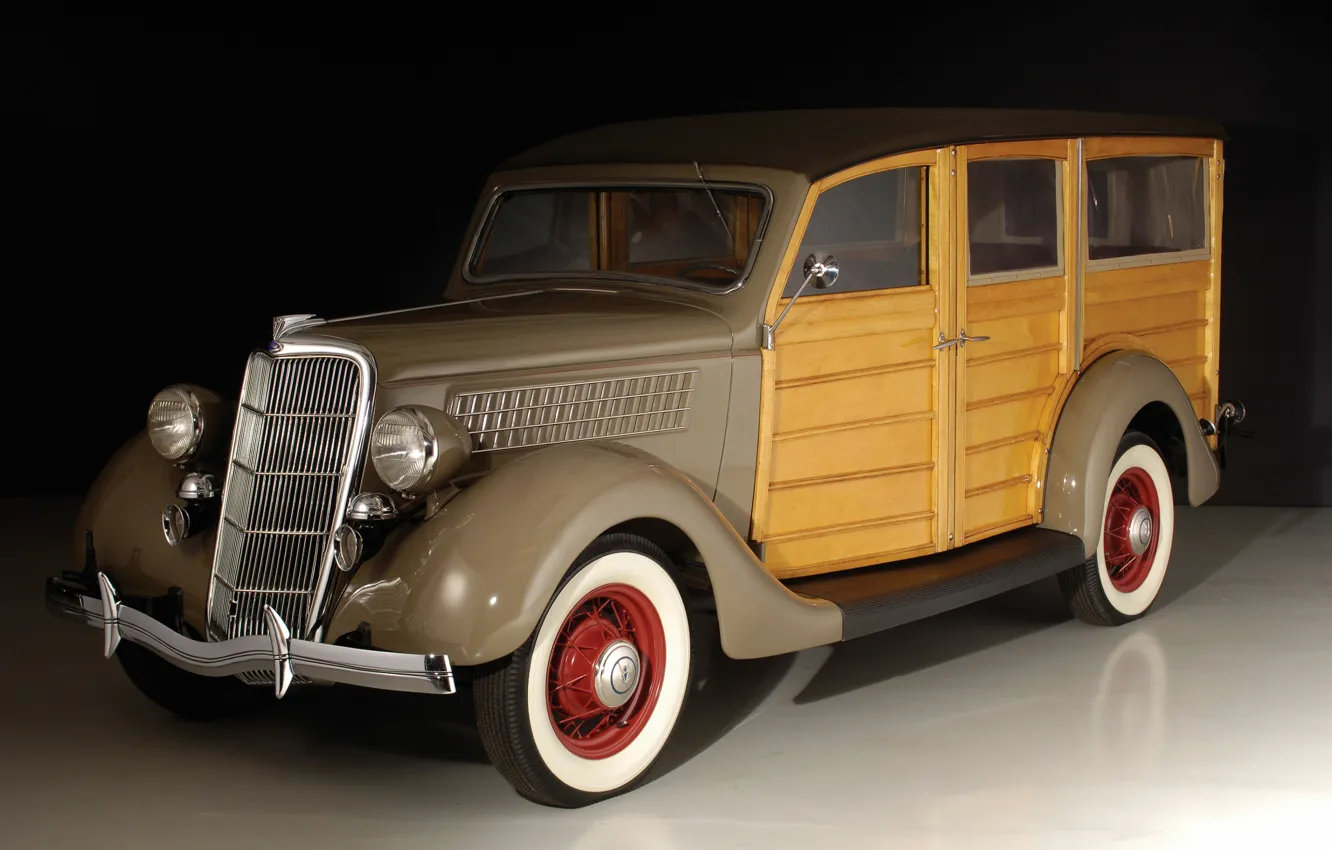Фото обои авто, ретро, Ford, 1935, V8, Deluxe Station Wagon