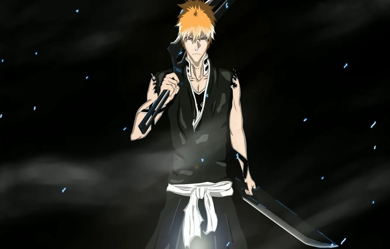 Фото обои мечи, bleach, kurosaki ichigo