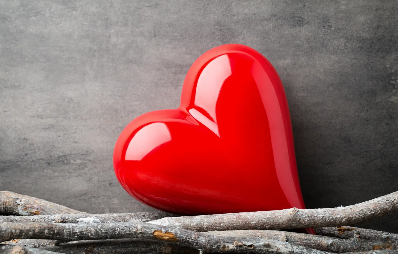 Фото обои любовь, ветки, сердце, red, love, heart, wood, romantic