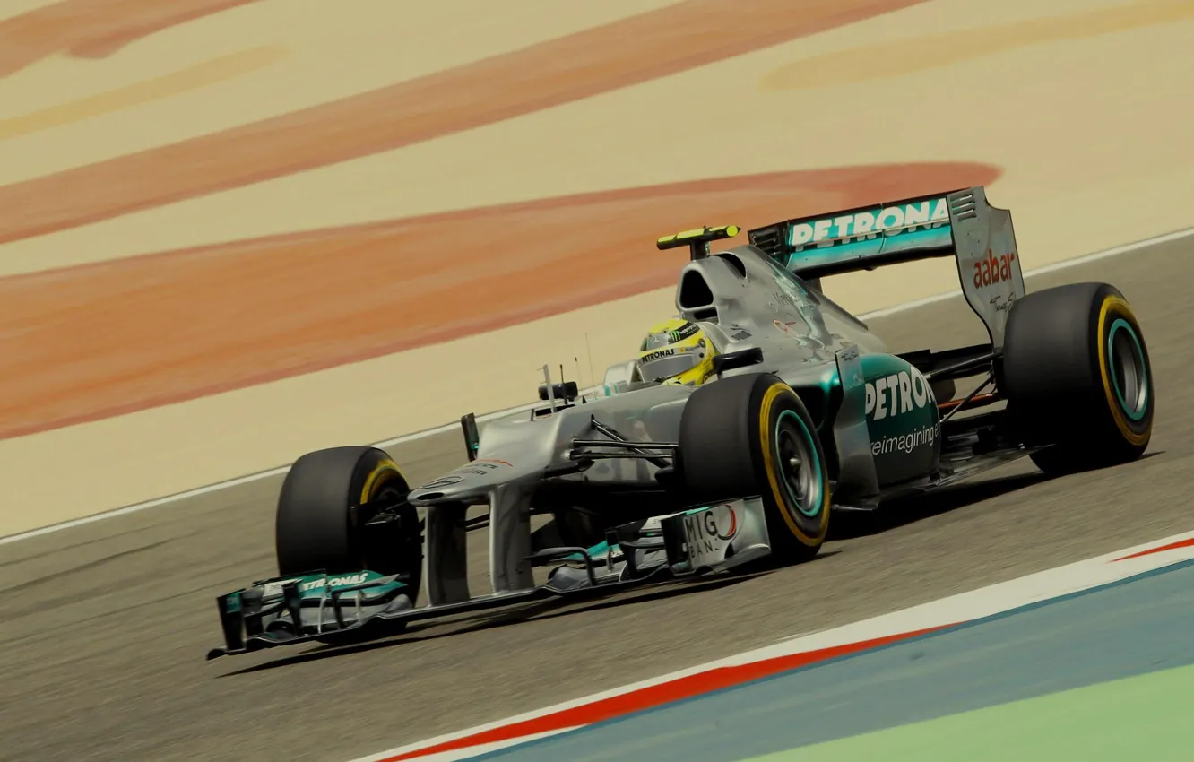 Фото обои mercedes, bahrain, w03