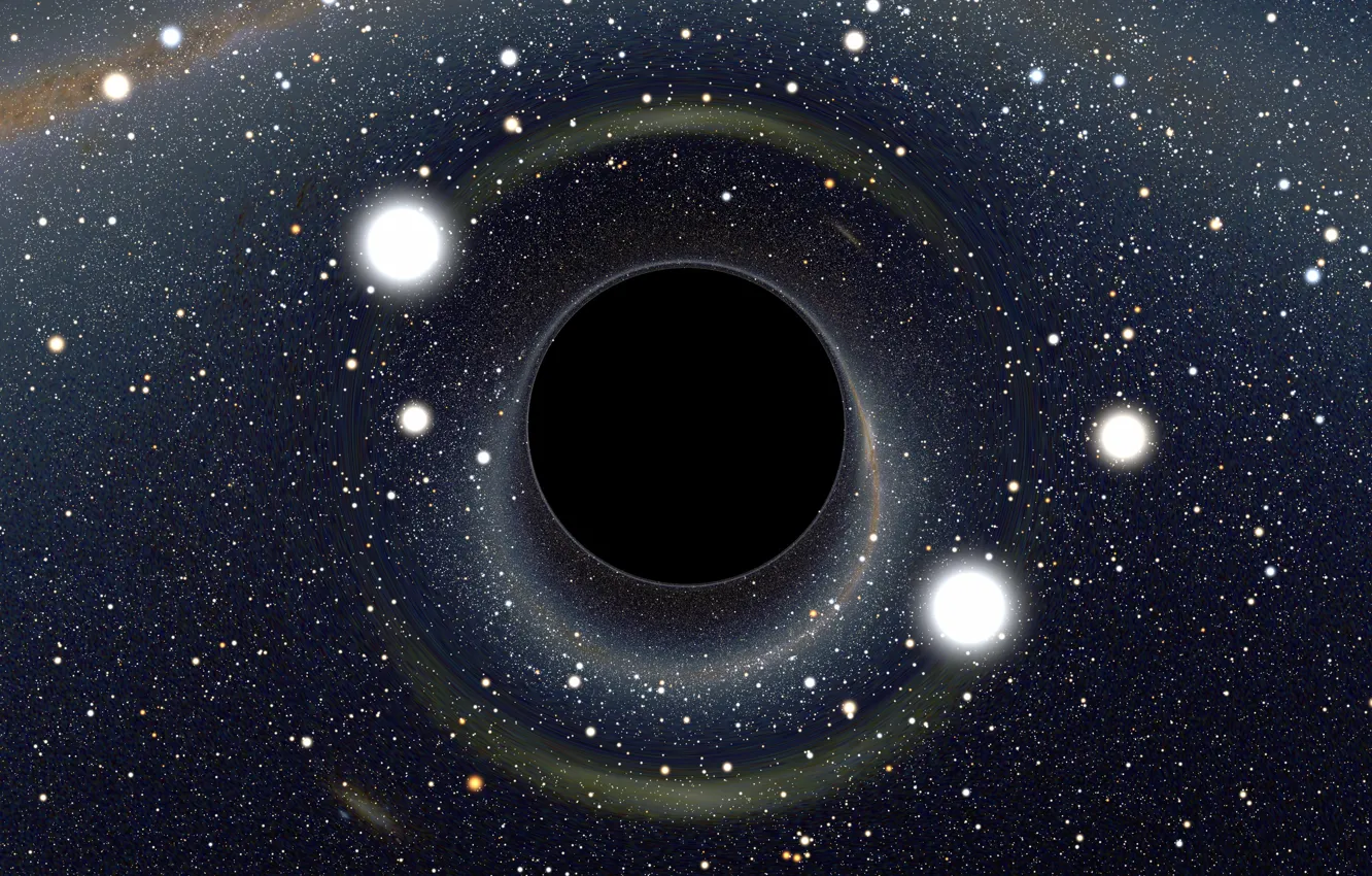 Фото обои космос, звезды, Черная дыра