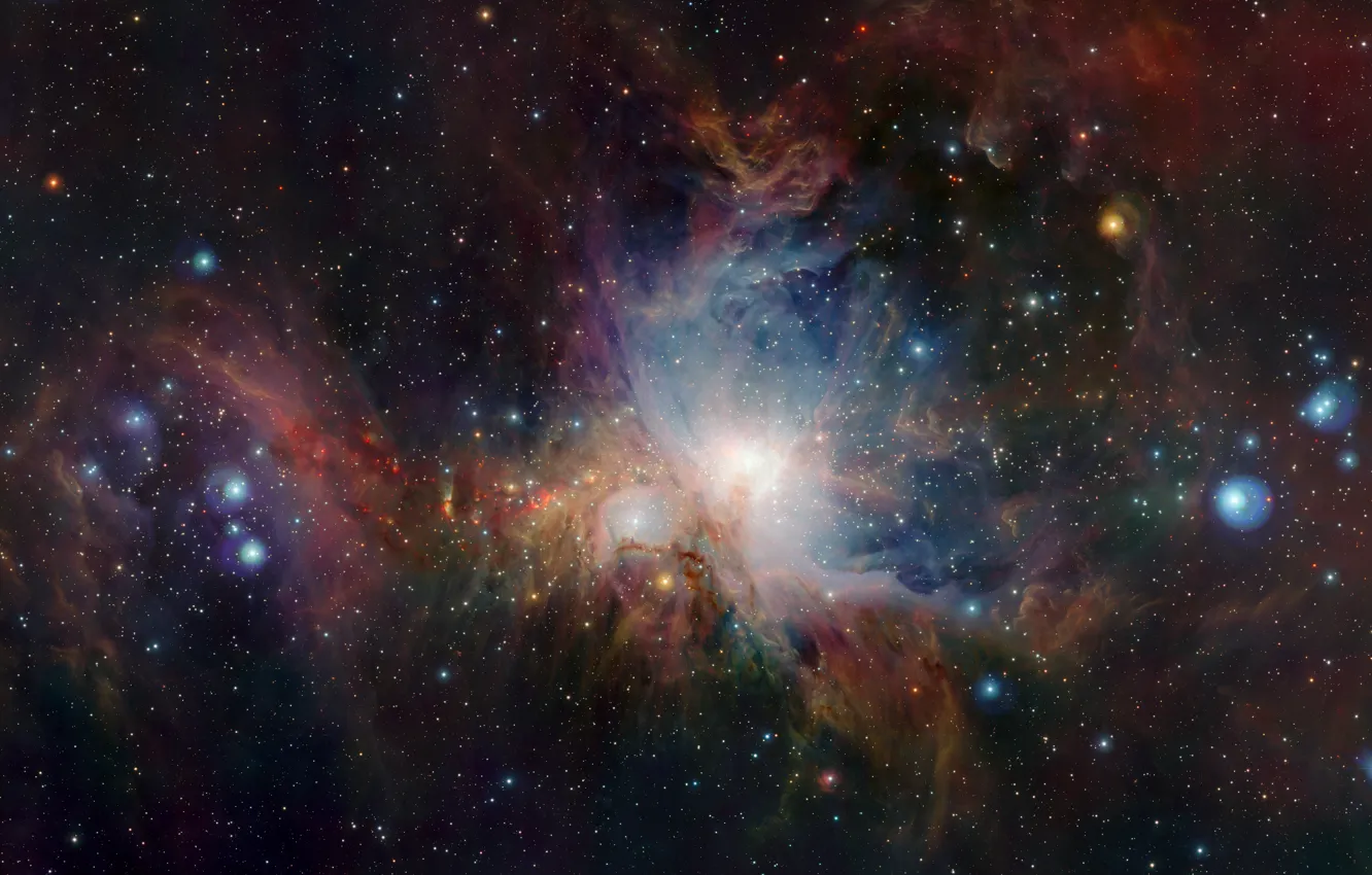 Фото обои звезды, туманность, созвездие, Орион, Messier 42