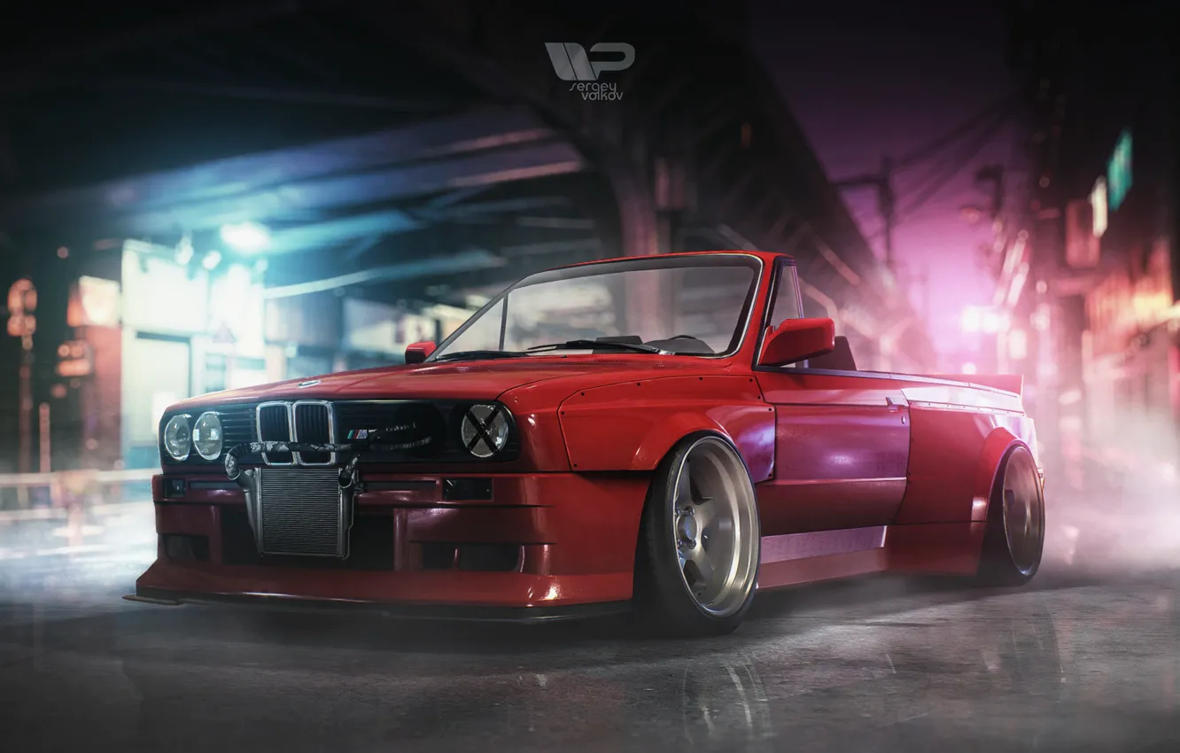 Фото обои Красный, Авто, BMW, Машина, BMW M3, Concept Art, Need For Speed, Game Art