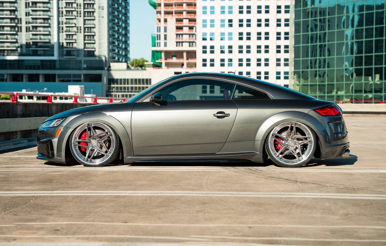 Фото обои Audi, City, Coupe, Side, Parking, TT RS, Audi TT RS