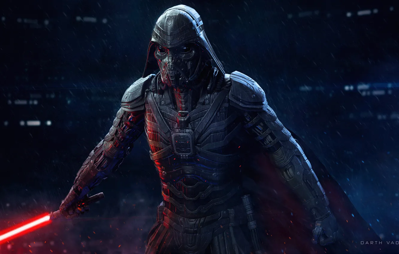 Фото обои Star Wars, Darth Vader, fan art, lightsaber, Anakin Skywalker