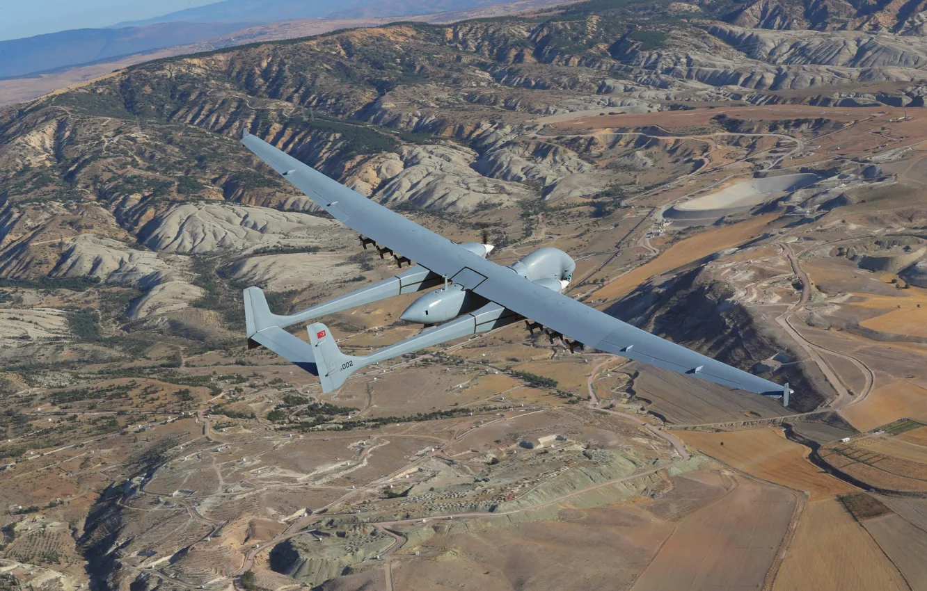 Фото обои UAV, unmanned aerial vehicle, aksungur, TUSAŞ