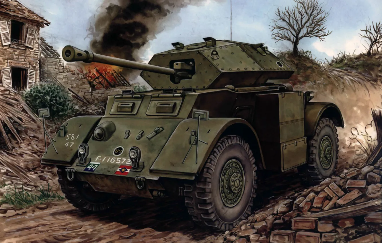 Фото обои арт, Шевроле, США, 4x4, бронеавтомобиль, средний, WW2., Великобритании