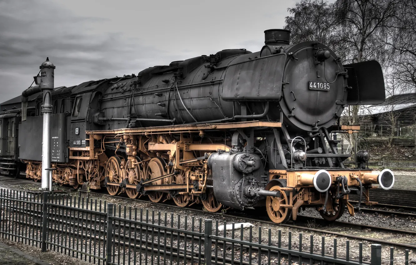 Фото обои golden, black, train