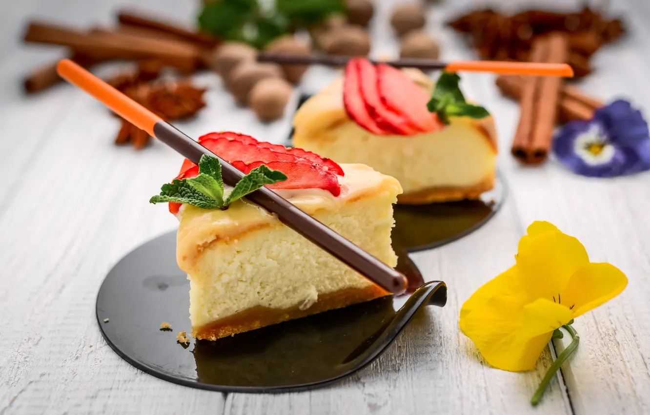 Фото обои кусочки, десерт, чизкейк, тортика, Yura Beloshkurskl