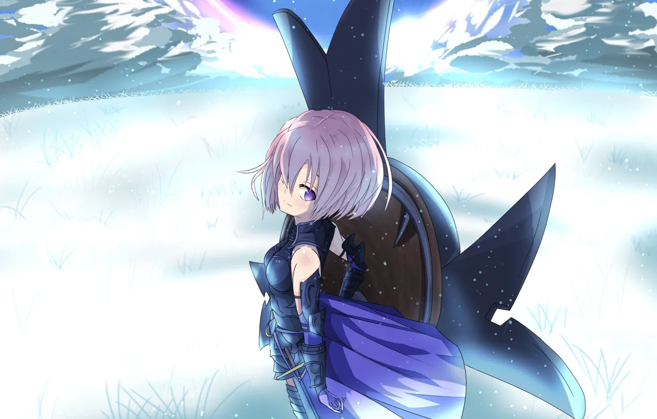 Фото обои девушка, щит, Fate / Grand Order