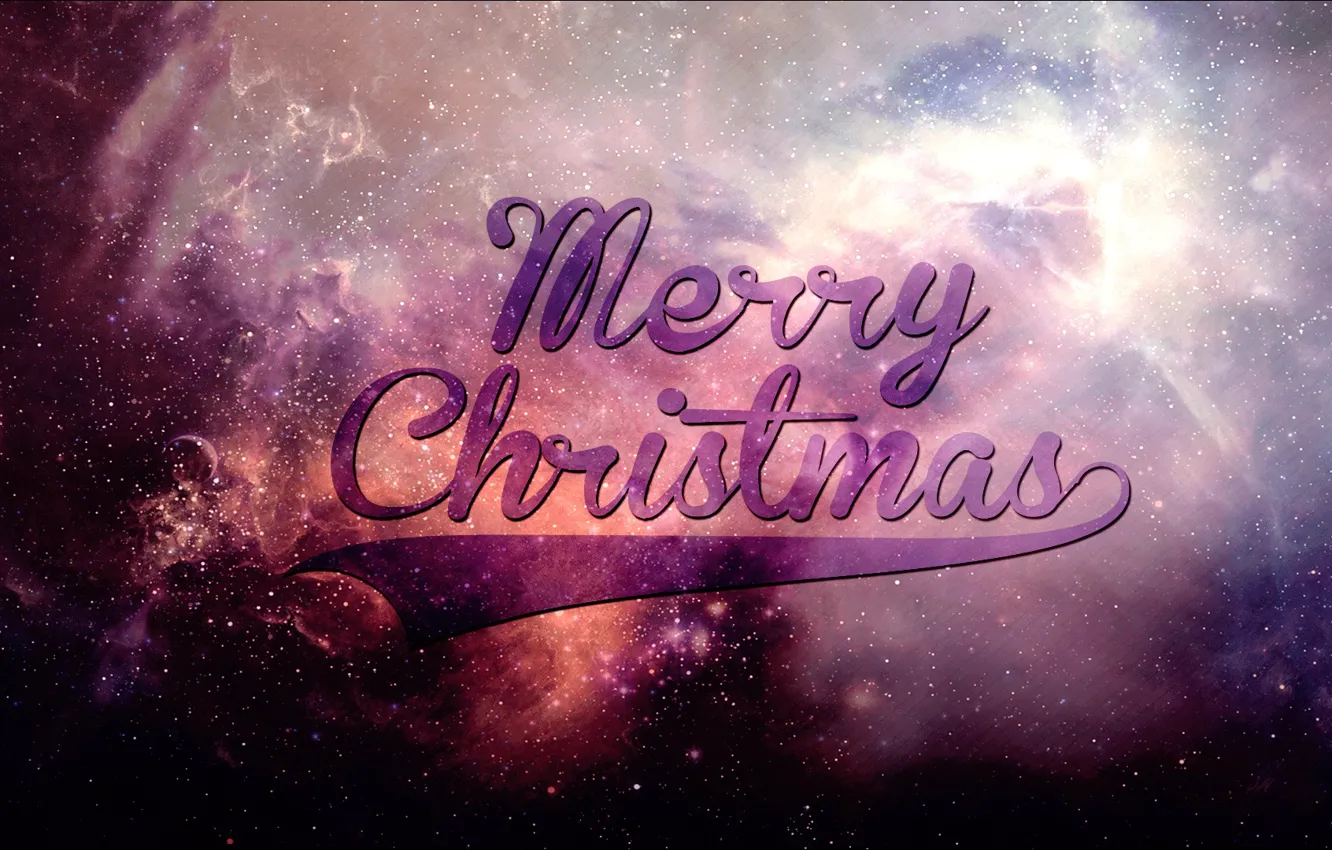 Фото обои космос, новый год, christmas, happy new year, merry, 2013