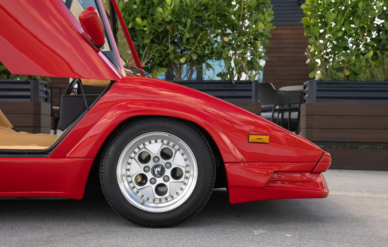 Фото обои Lamborghini, lambo, Countach, wheel, Lamborghini Countach 25th Anniversary