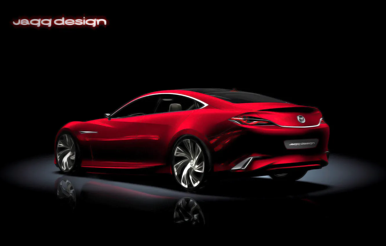 Фото обои Concept, Mazda, красная, Shinari