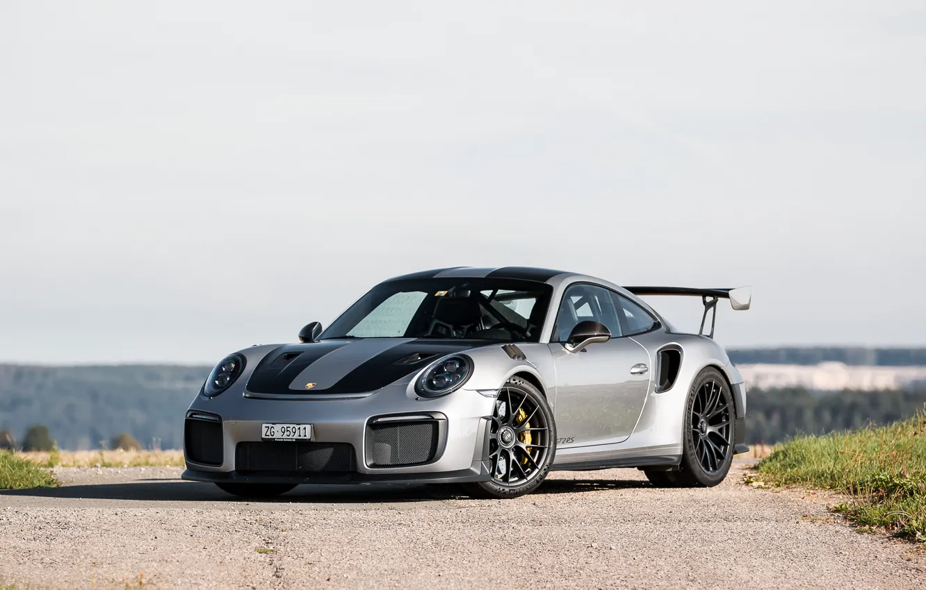 Фото обои Porsche, GT2, Black, Wheels, 991