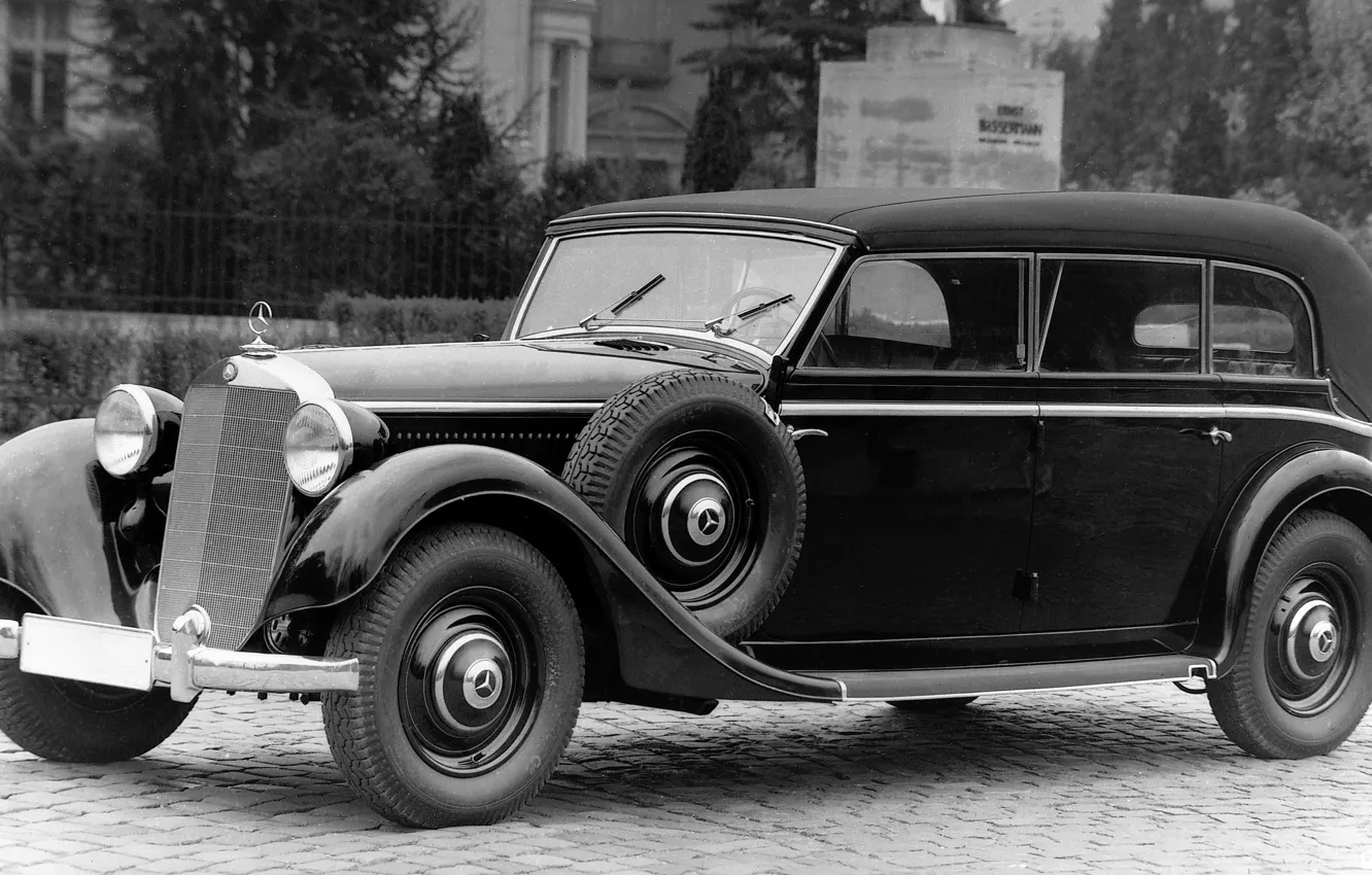 Фото обои ретро, Mercedes-Benz, автомобиль, 1937, 320