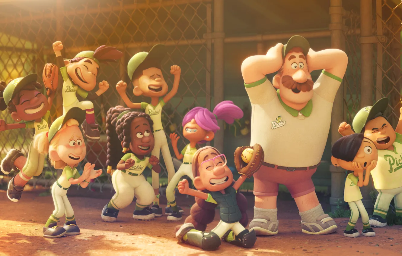 Фото обои Дети, Мужчина, Мультфильм, TV Series, Телесериал, Pixar Animation Studios, 2023, Coach Dan