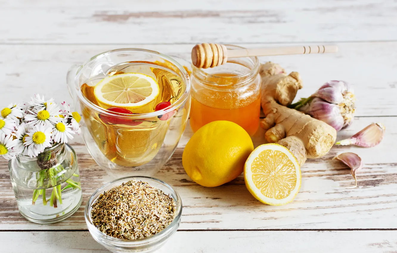 Фото обои lemon, hot, honey, medical, natural, medicine, immune, influenza