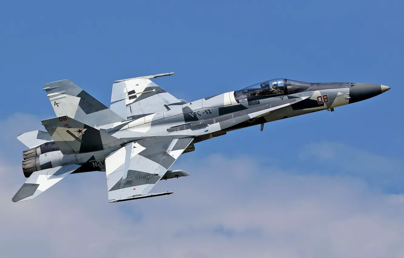 Фото обои Истребитель, USAF, Пилот, F/A-18 Hornet, Кокпит, Aggressor Squadron