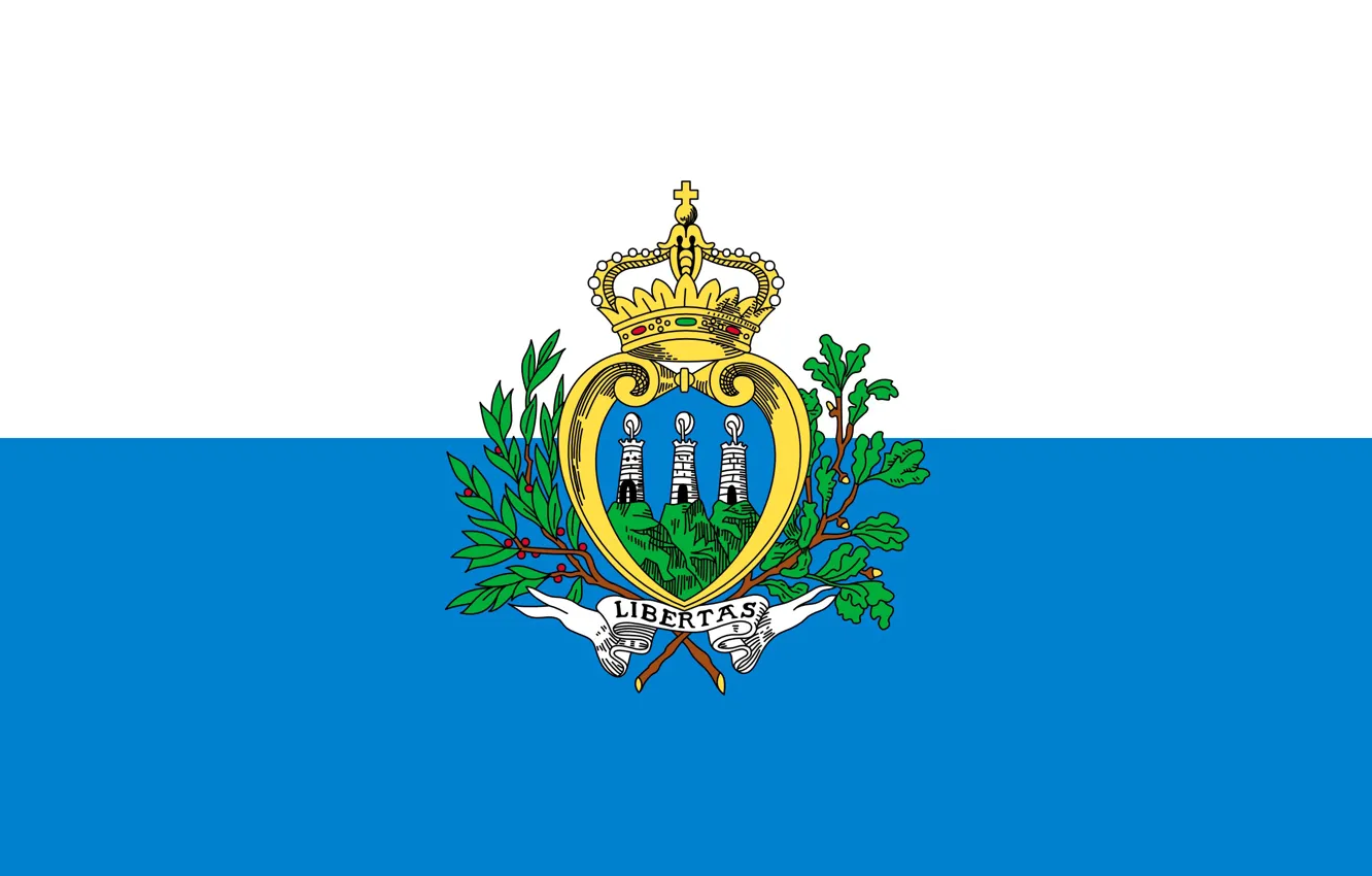 Фото обои белый, голубой, флаг, white, герб, blue, flag, сан-марино