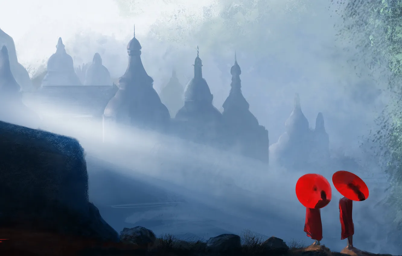 Фото обои арт, храм, Мьянма, Burma
