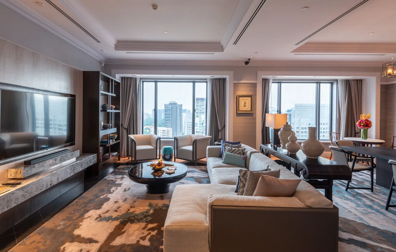 Фото обои интерьер, отель, номер люкс, Singapore, Suite, Review, Hotel Ambassador