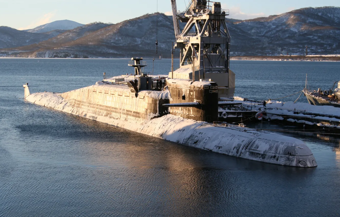 Фото обои Подводная лодка, Дельфин, проекта, 667БДРМ