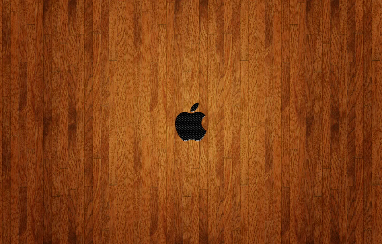 Фото обои сетка, Apple, текстура, Hi-Tech, деревянный фон