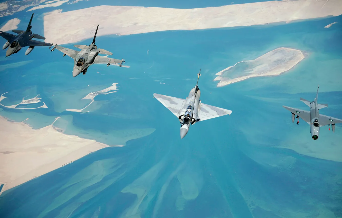 Фото обои Самолет, Истребитель, Земля, 2000, Лайтнинг, Авиация, ВВС, Mirage