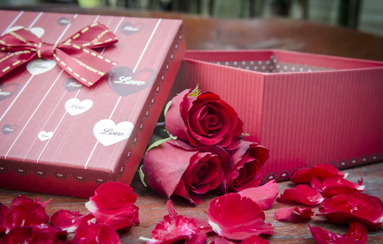 Фото обои цветы, подарок, розы, pink, flowers, romantic, gift, roses