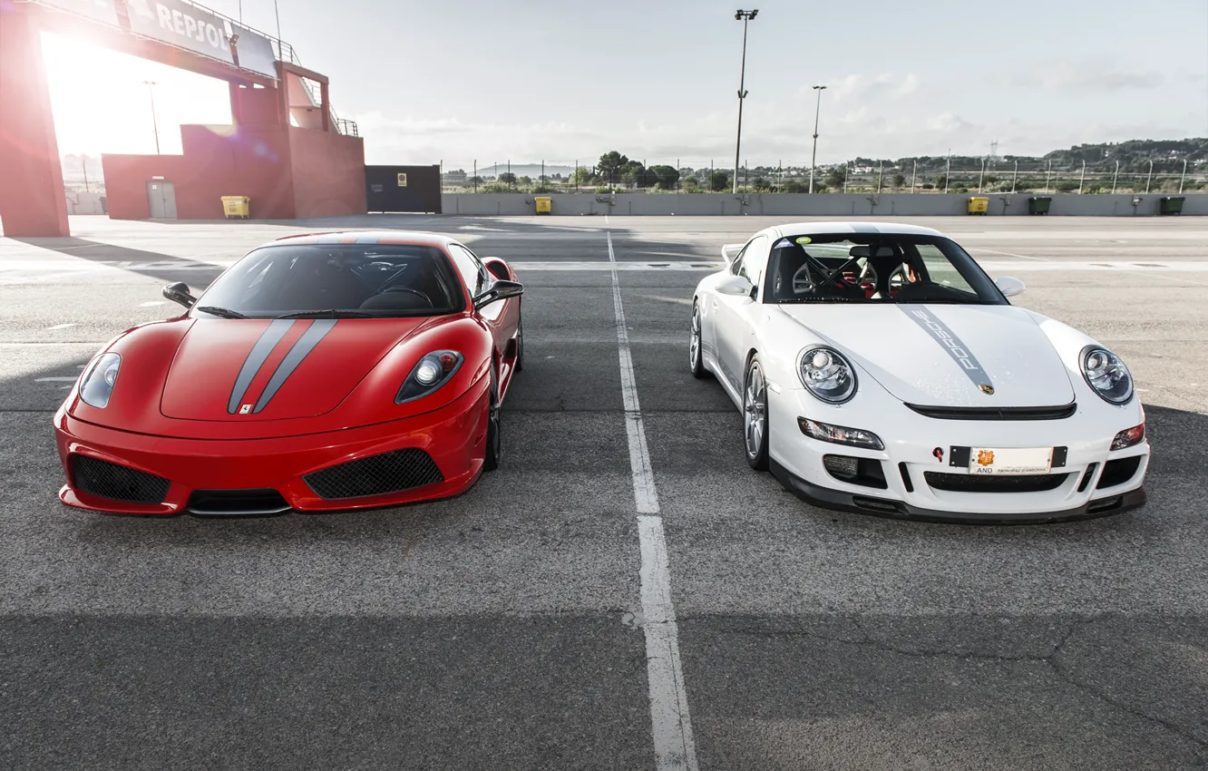 Фото обои 997, Porsche, Ferrari, red, 360, Carrera S, 3.8