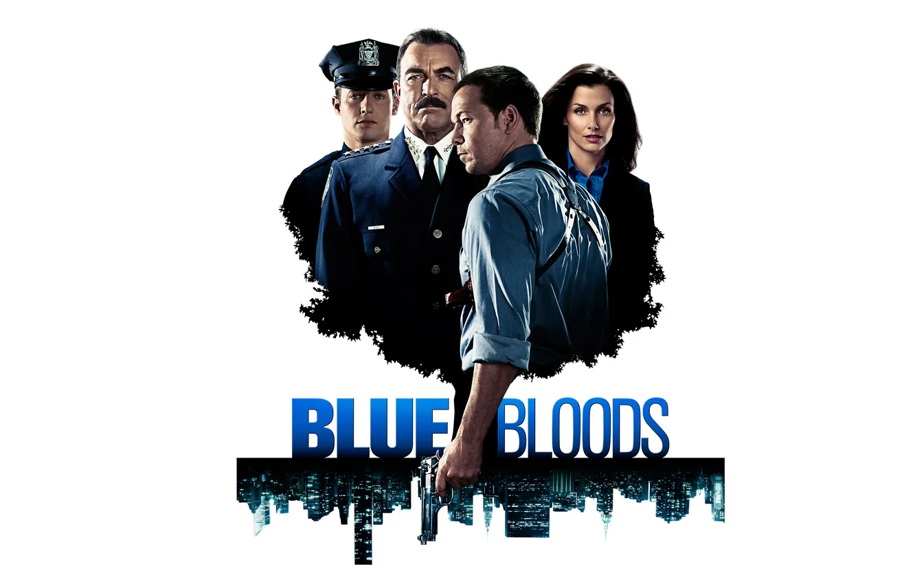 Фото обои сериал, Will Estes, Donnie Wahlberg, Bridget Moynahan, Blue Bloods, Голубая кровь