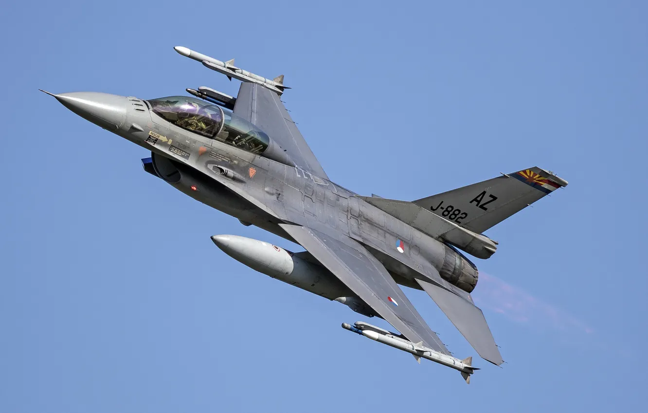 Фото обои Fighting Falcon, General Dynamics, F-16BM