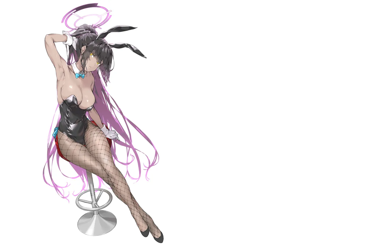 Фото обои girl, hot, sexy, anime, stockings, pretty, purple, babe