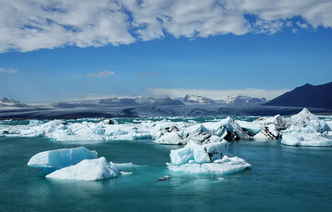 Фото обои лёд, Исландия, Iceland, Auster-Skaftafellssysla, Jökulsárlón