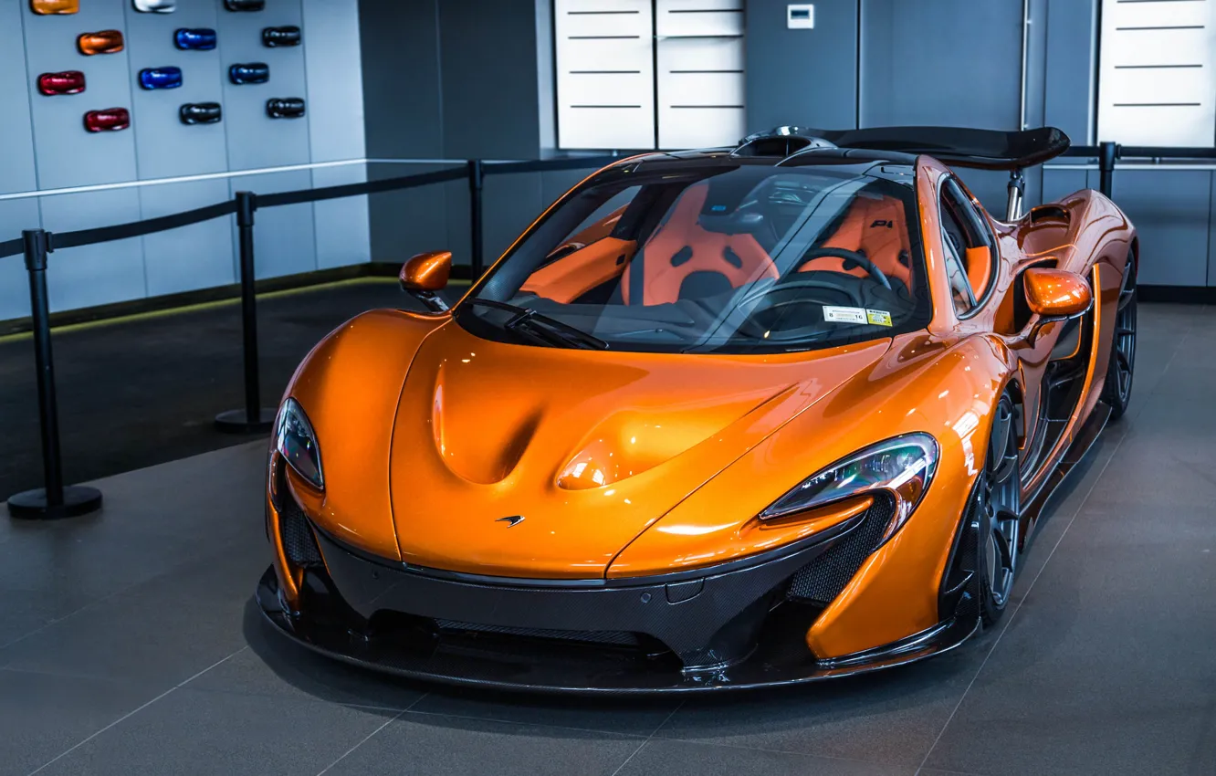 Фото обои оранжевый, McLaren, суперкар, спереди, красивый, спортивный, MSO