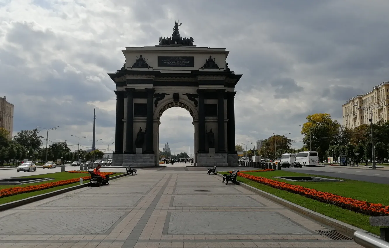Фото обои парк, Москва, архитекектура