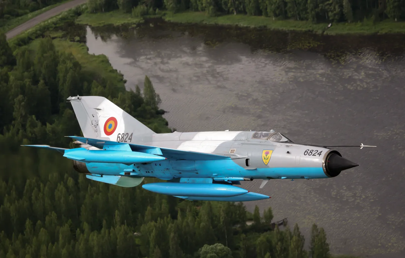 Фото обои истребитель, многоцелевой, МиГ-21