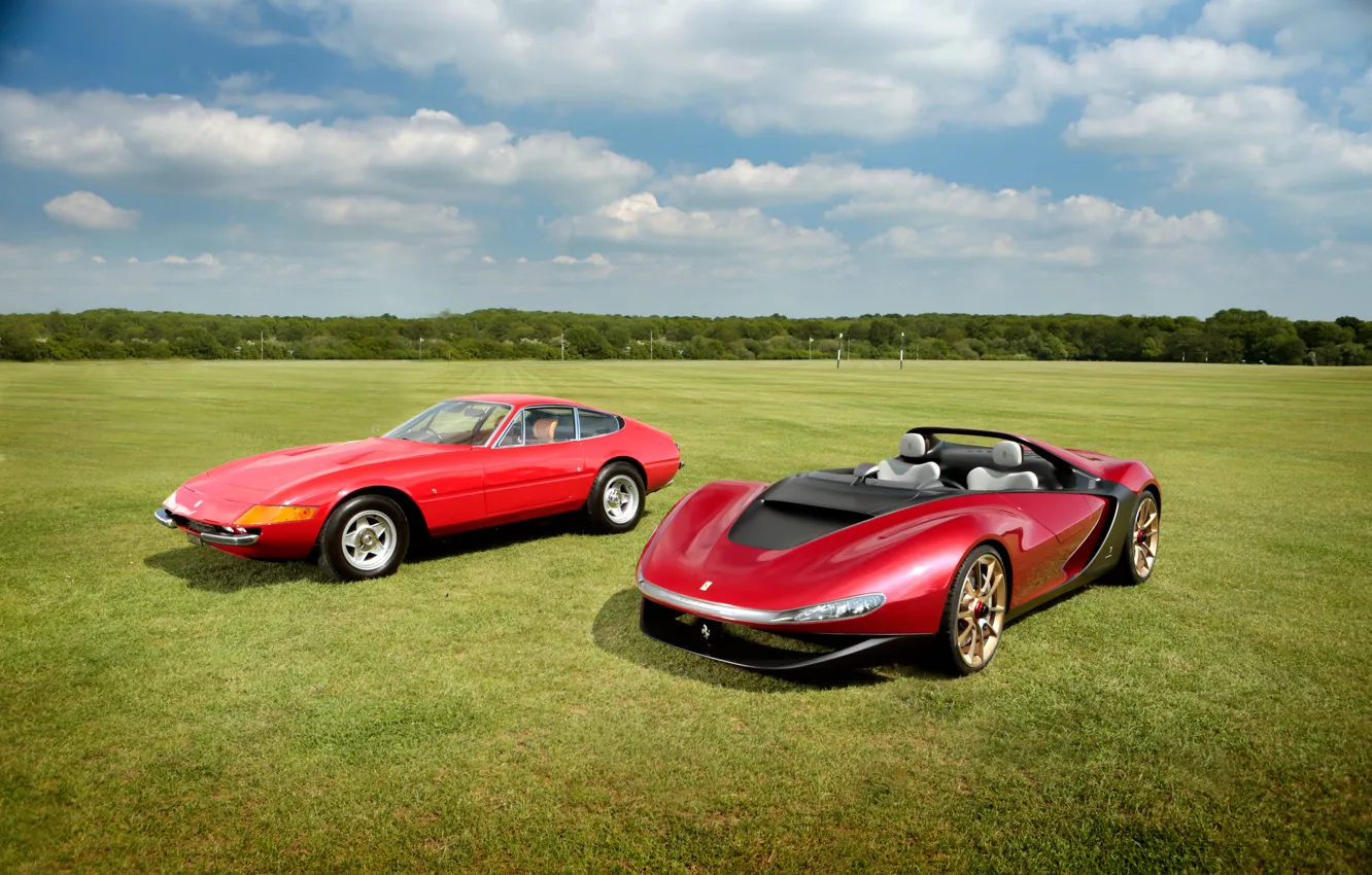 Фото обои Ferrari, феррари, 365, 1973, 2013, Daytona, Sergio, GTB/4