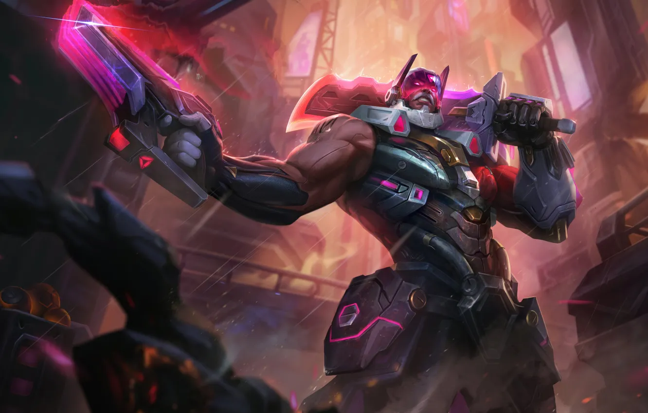 Фото обои Art, League of Legends, Gangplank, Skin, LoL, Project Gangplank
