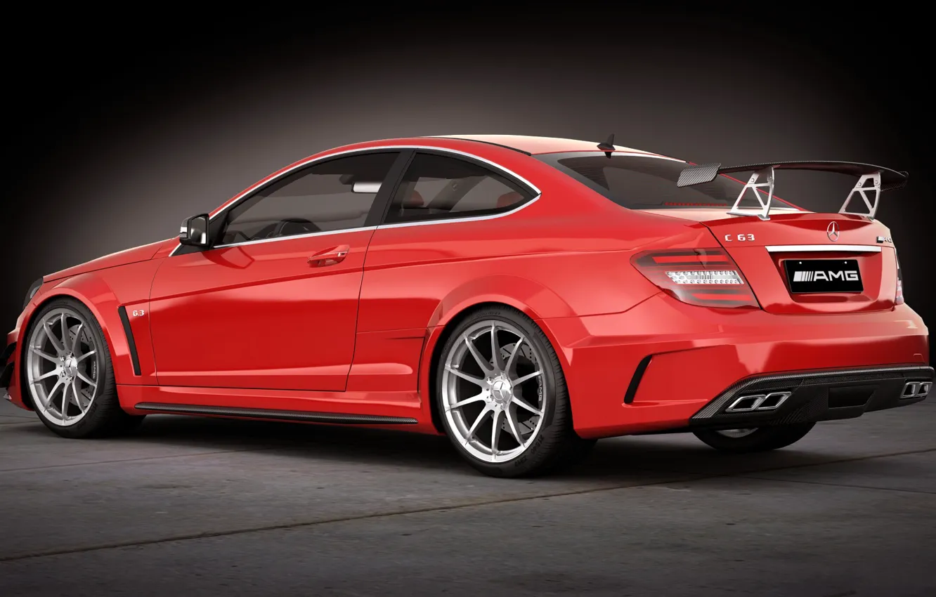 Фото обои Mercedes-Benz, Coupe, арт, AMG, C 63, рисунок, Black Series, dangeruss
