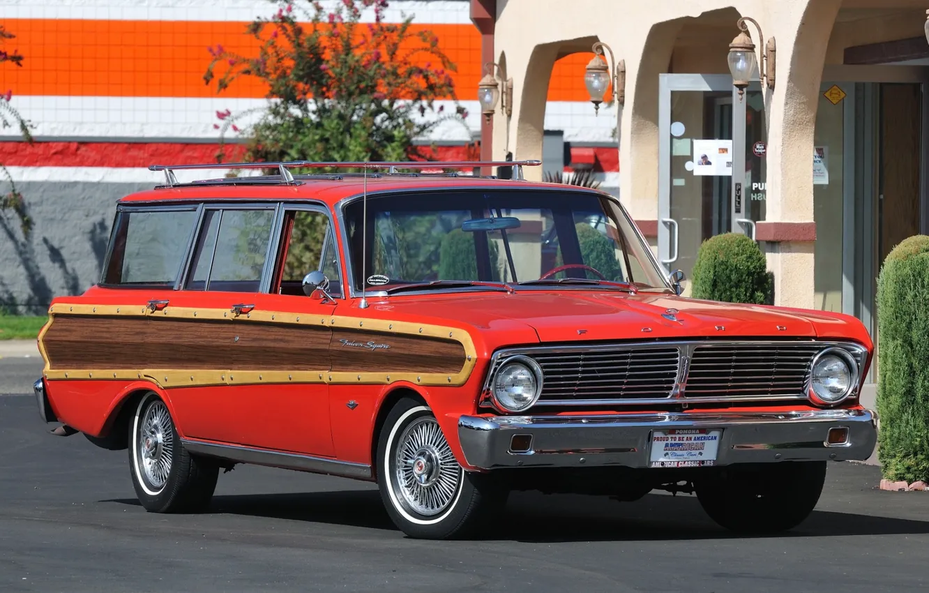 Фото обои Ford, Форд, 1965, Falcon, Futura, Station Wagon, 4-door, Фэлкон