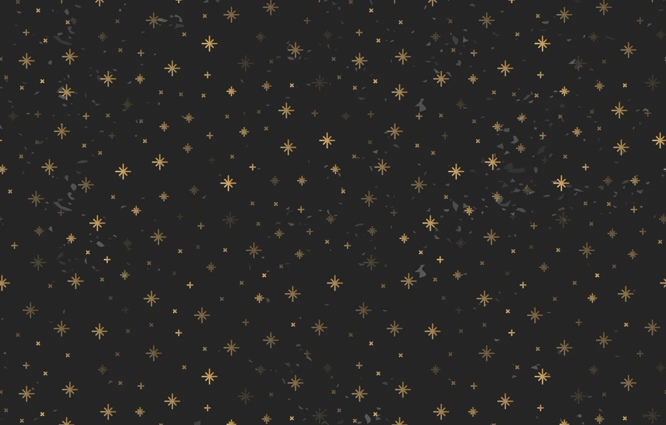 Фото обои звезды, золото, текстура, черный фон, pattern
