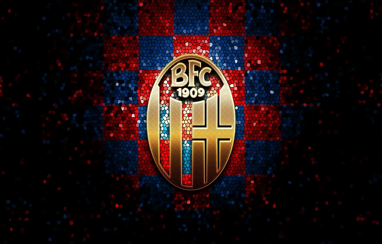 Фото обои wallpaper, sport, logo, football, Bologna, glitter, checkered