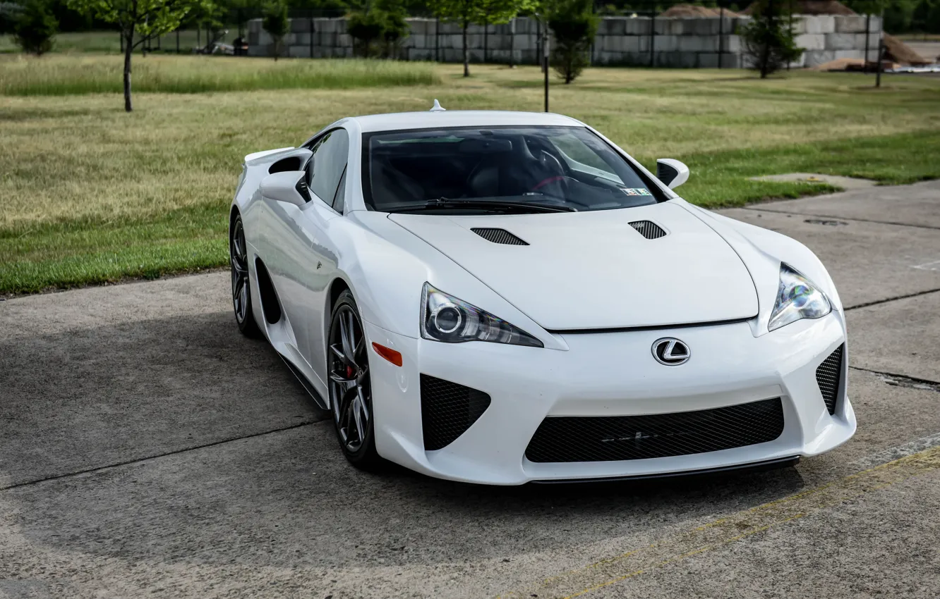 Фото обои car, Lexus, white, super, lfa