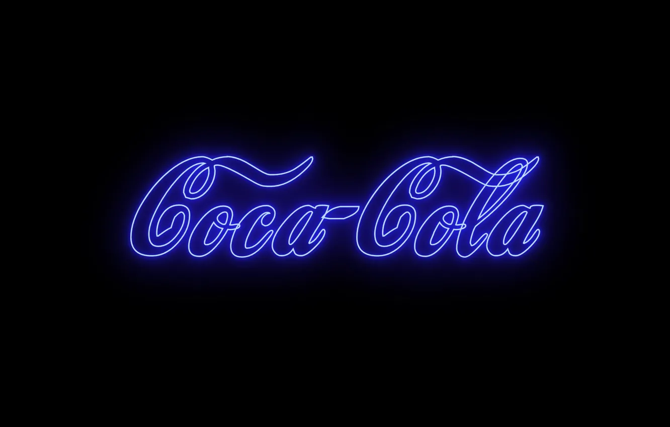 Фото обои буквы, фон, надпись, обои, неон, wallpaper, Coca-Cola, картинка
