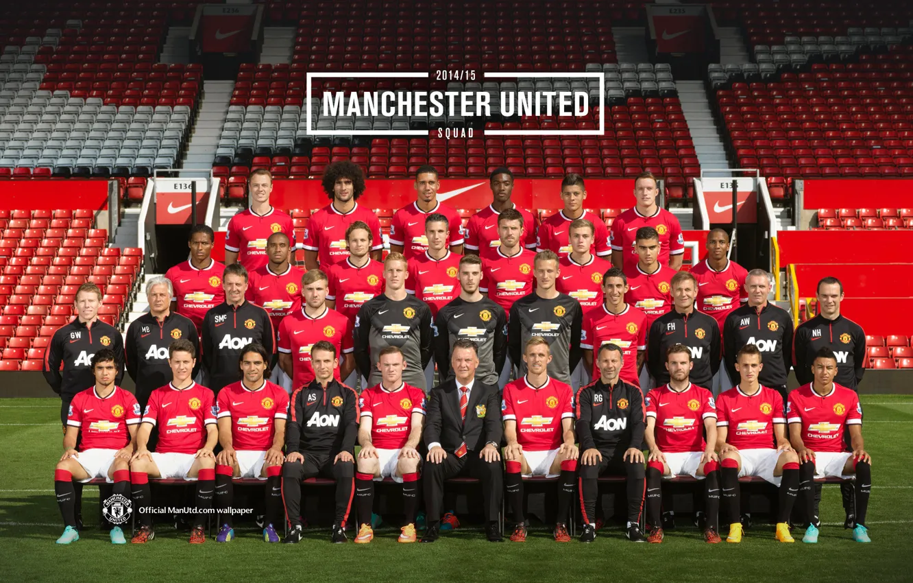 Фото обои Old Trafford, MUFC, 2014/2015, Manchester united squad