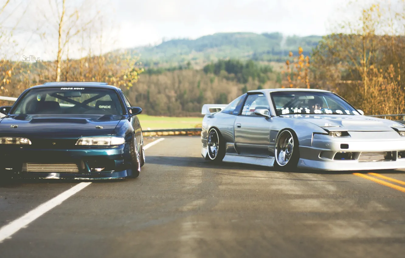 Фото обои Nissan, jdm, silvia, s14, together, 180sx, zenki