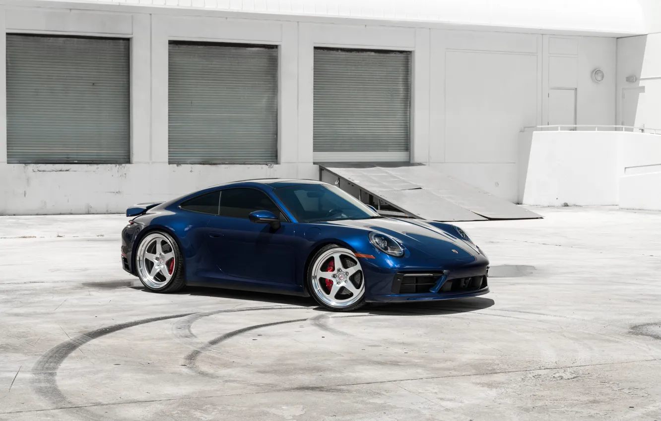Фото обои Porsche, Blue, Porsche 911, Sportcar