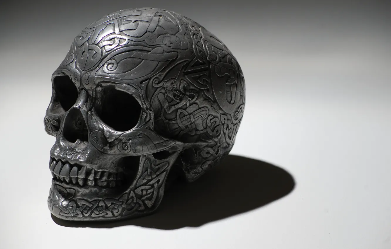 Фото обои узор, череп, skull