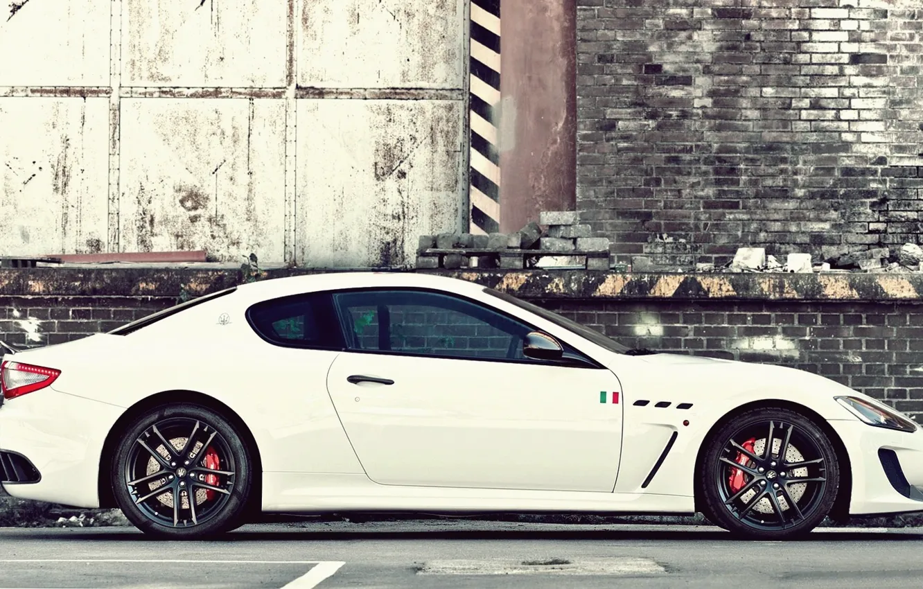 Фото обои Maserati, Белая, Мазерати, Car, Автомобиль, GranTurismo, White, Wallpapers
